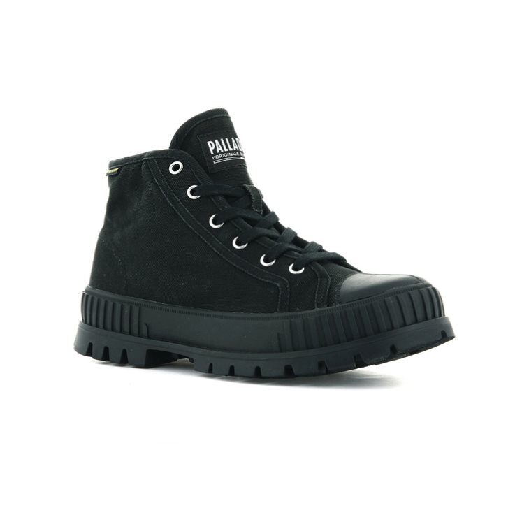 Baskets Palladium Pallashock Mid OG High Tops Femme Noir | FR MIO542W